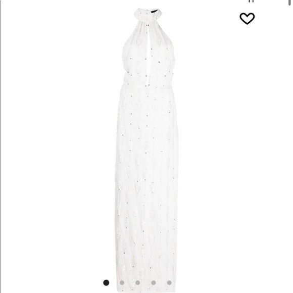 Brand new tags still on white embellished gown from Farfetch - Picture 2 of 3